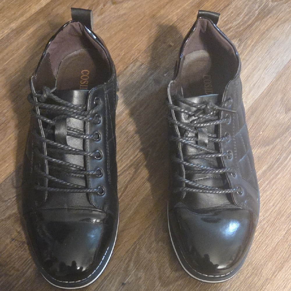 COS Men's Black Leather Sneakers